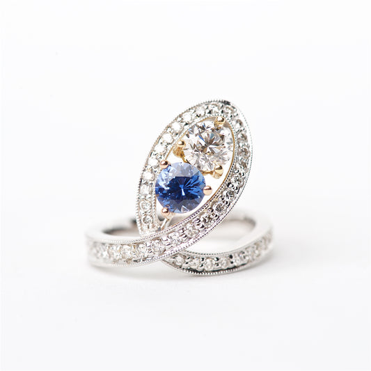 The Mercedes - 18K Sapphire and Diamond Ring
