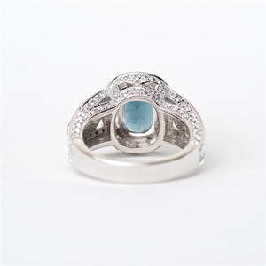 The Rima - 18K Blue Spinel and Diamond ring