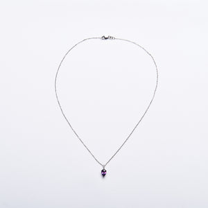 The Naomi - 14K White Gold Purple Sapphire & Diamond Pendant