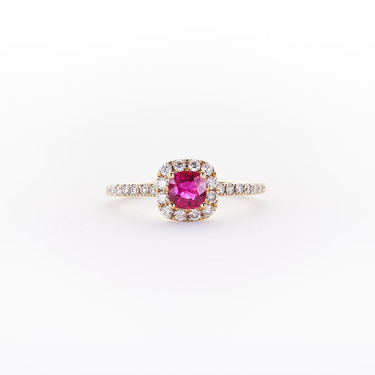 The Gigi - 14K Yellow Gold and Ruby Ring