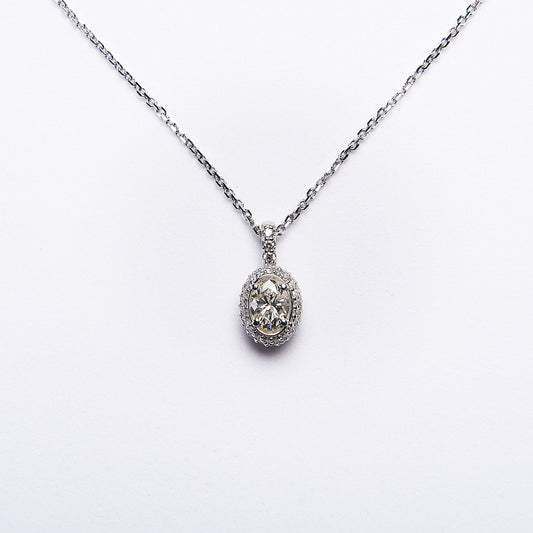 The Juno - 14K White Gold Diamond Pendant