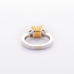 The Vanessa - 18K White Gold and 22K Yellow Gold With Yellow Daimond Ring