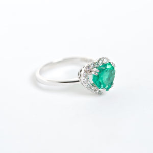 The Tracy - 18K Emerald and Diamond ring